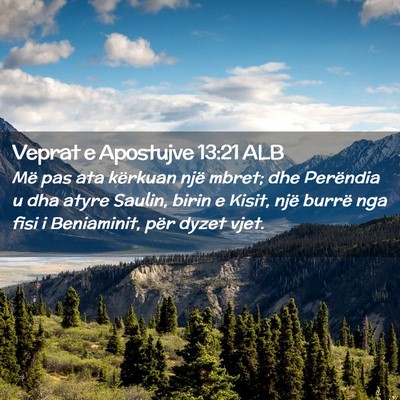 Picture 02 - Veprat e Apostujve 13:21 ALB - Më pas ata kërkuan një mbret; dhe Perëndia u - Bible Verse Picture