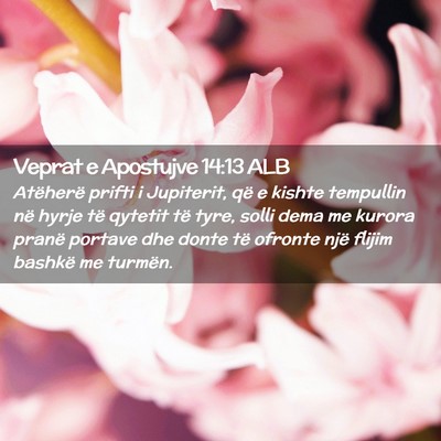 Picture 02 - Veprat e Apostujve 14:13 ALB - Atëherë prifti i Jupiterit, që e kishte - Bible Verse Picture