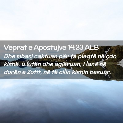 Picture 02 - Veprat e Apostujve 14:23 ALB - Dhe mbasi caktuan për ta pleqtë në çdo - Bible Verse Picture