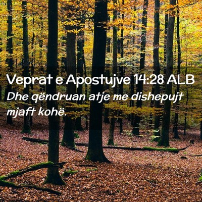Picture 02 - Veprat e Apostujve 14:28 ALB - Dhe qëndruan atje me dishepujt mjaft - Bible Verse Picture
