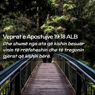 Picture 02 - Veprat e Apostujve 19:18 ALB - Dhe shumë nga ata që kishin besuar vinin të - Bible Verse Picture