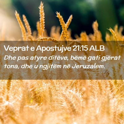 Picture 02 - Veprat e Apostujve 21:15 ALB - Dhe pas atyre ditëve, bëmë gati gjërat tona, - Bible Verse Picture