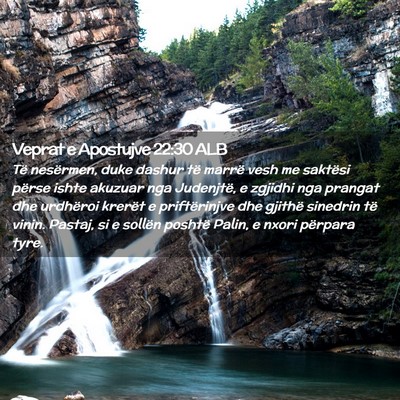 Picture 02 - Veprat e Apostujve 22:30 ALB - Të nesërmen, duke dashur të marrë vesh me - Bible Verse Picture