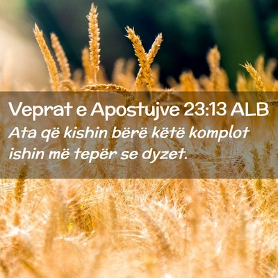 Picture 02 - Veprat e Apostujve 23:13 ALB - Ata që kishin bërë këtë komplot ishin më - Bible Verse Picture