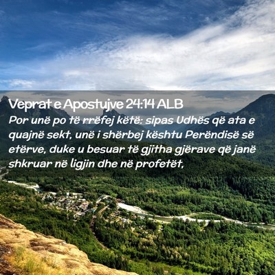 Picture 02 - Veprat e Apostujve 24:14 ALB - Por unë po të rrëfej këtë: sipas Udhës që - Bible Verse Picture