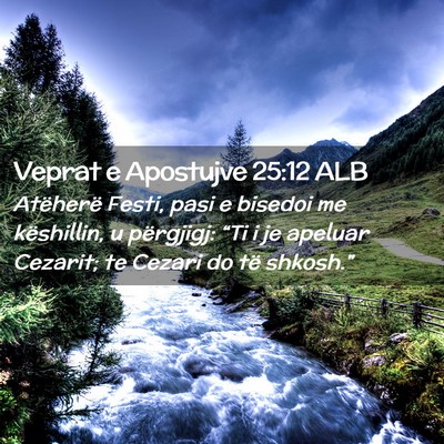 Picture 02 - Veprat e Apostujve 25:12 ALB - Atëherë Festi, pasi e bisedoi me këshillin, u - Bible Verse Picture
