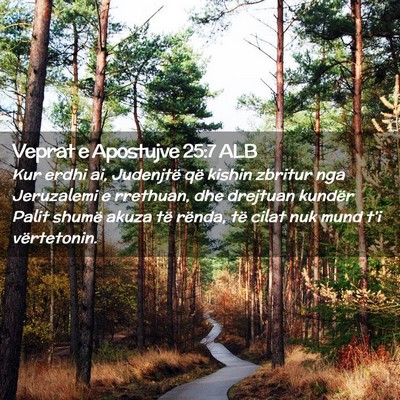 Picture 02 - Veprat e Apostujve 25:7 ALB - Kur erdhi ai, Judenjtë që kishin zbritur nga - Bible Verse Picture