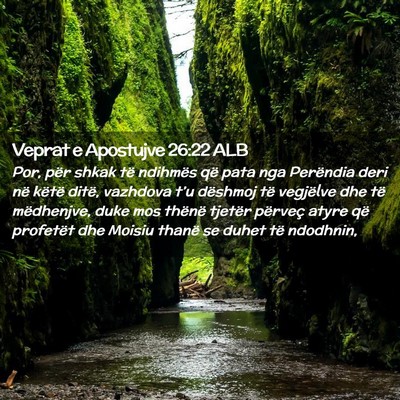 Picture 02 - Veprat e Apostujve 26:22 ALB - Por, për shkak të ndihmës që pata nga - Bible Verse Picture