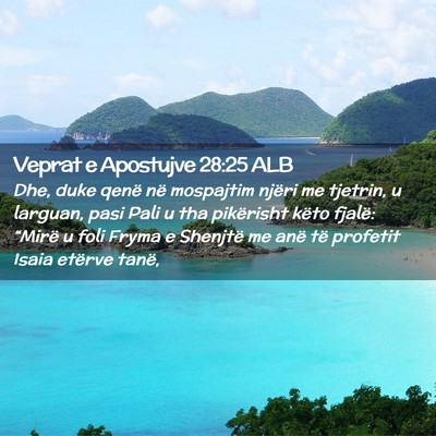 Picture 02 - Veprat e Apostujve 28:25 ALB - Dhe, duke qenë në mospajtim njëri me tjetrin, - Bible Verse Picture