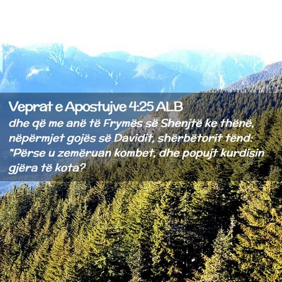 Picture 02 - Veprat e Apostujve 4:25 ALB - dhe që me anë të Frymës së Shenjtë ke - Bible Verse Picture