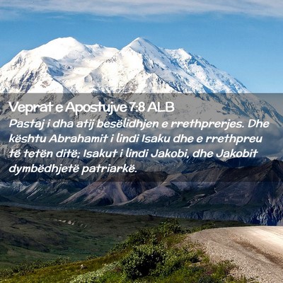 Picture 02 - Veprat e Apostujve 7:8 ALB - Pastaj i dha atij besëlidhjen e rrethprerjes. - Bible Verse Picture