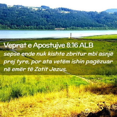 Picture 02 - Veprat e Apostujve 8:16 ALB - sepse ende nuk kishte zbritur mbi asnjë prej - Bible Verse Picture