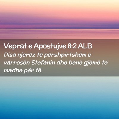 Picture 02 - Veprat e Apostujve 8:2 ALB - Disa njerëz të përshpirtshëm e varrosën - Bible Verse Picture