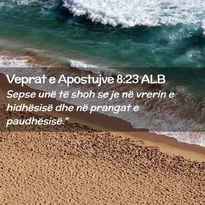 Picture 02 - Veprat e Apostujve 8:23 ALB - Sepse unë të shoh se je në vrerin e - Bible Verse Picture