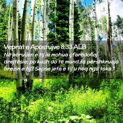 Picture 02 - Veprat e Apostujve 8:33 ALB - Në përuljen e tij iu mohua çfarëdolloj - Bible Verse Picture