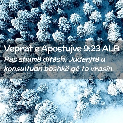 Picture 02 - Veprat e Apostujve 9:23 ALB - Pas shumë ditësh, Judenjtë u konsultuan - Bible Verse Picture