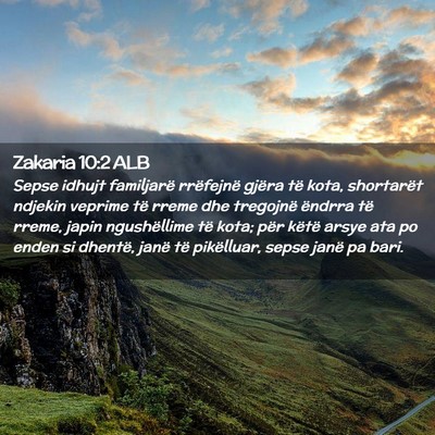 Picture 02 - Zakaria 10:2 ALB - Sepse idhujt familjarë rrëfejnë gjëra të - Bible Verse Picture