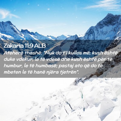 Picture 02 - Zakaria 11:9 ALB - Atëherë thashë: 