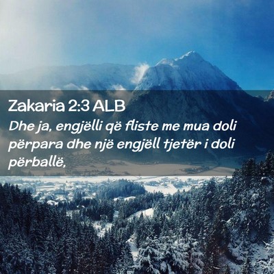 Picture 02 - Zakaria 2:3 ALB - Dhe ja, engjëlli që fliste me mua doli përpara - Bible Verse Picture
