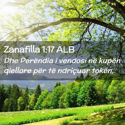 Picture 02 - Zanafilla 1:17 ALB - Dhe Perëndia i vendosi në kupën qiellore për - Bible Verse Picture