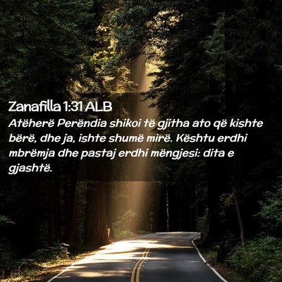 Picture 02 - Zanafilla 1:31 ALB - Atëherë Perëndia shikoi të gjitha ato që - Bible Verse Picture