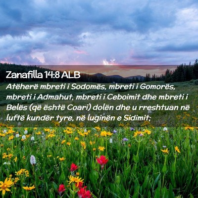Picture 02 - Zanafilla 14:8 ALB - Atëherë mbreti i Sodomës, mbreti i Gomorës, - Bible Verse Picture
