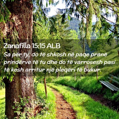 Picture 02 - Zanafilla 15:15 ALB - Sa për ty, do të shkosh në paqe pranë - Bible Verse Picture