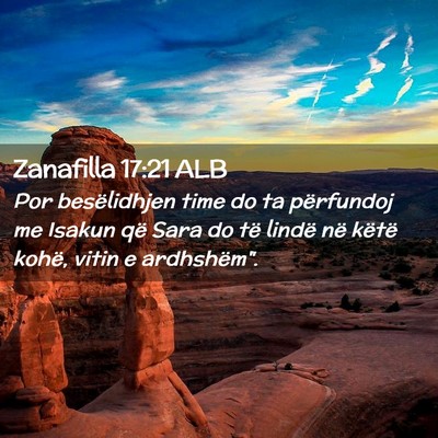 Picture 02 - Zanafilla 17:21 ALB - Por besëlidhjen time do ta përfundoj me Isakun - Bible Verse Picture