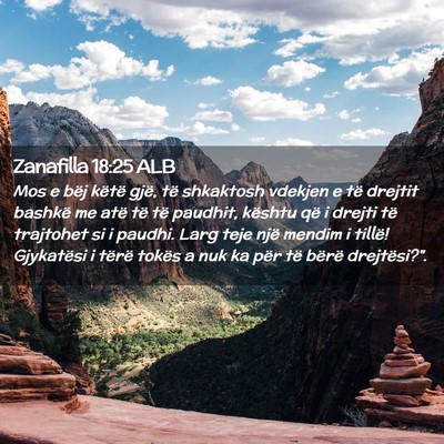 Picture 02 - Zanafilla 18:25 ALB - Mos e bëj këtë gjë, të shkaktosh vdekjen e - Bible Verse Picture