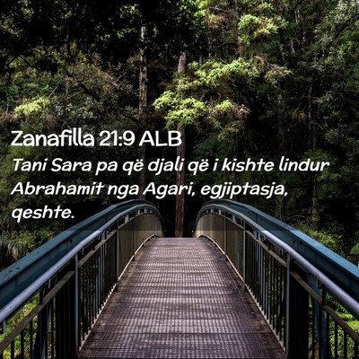 Picture 02 - Zanafilla 21:9 ALB - Tani Sara pa që djali që i kishte lindur - Bible Verse Picture