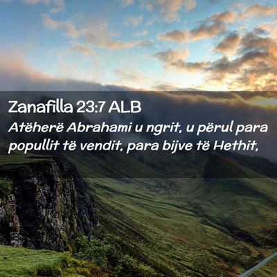 Picture 02 - Zanafilla 23:7 ALB - Atëherë Abrahami u ngrit, u përul para - Bible Verse Picture