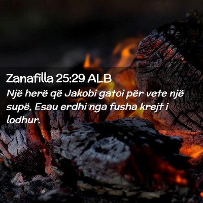 Picture 02 - Zanafilla 25:29 ALB - Një herë që Jakobi gatoi për vete një supë, - Bible Verse Picture