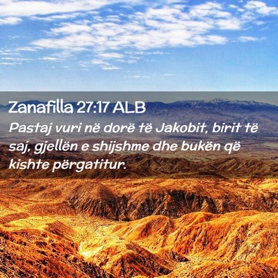 Picture 02 - Zanafilla 27:17 ALB - Pastaj vuri në dorë të Jakobit, birit të saj, - Bible Verse Picture