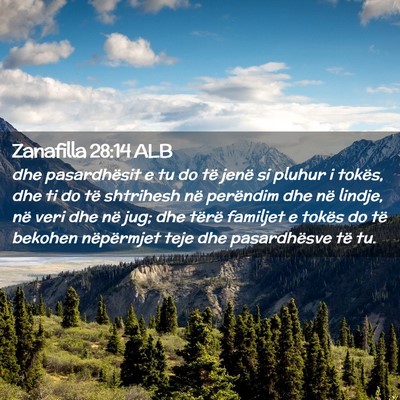 Picture 02 - Zanafilla 28:14 ALB - dhe pasardhësit e tu do të jenë si pluhur i - Bible Verse Picture