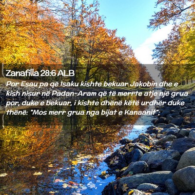 Picture 02 - Zanafilla 28:6 ALB - Por Esau pa që Isaku kishte bekuar Jakobin dhe e - Bible Verse Picture