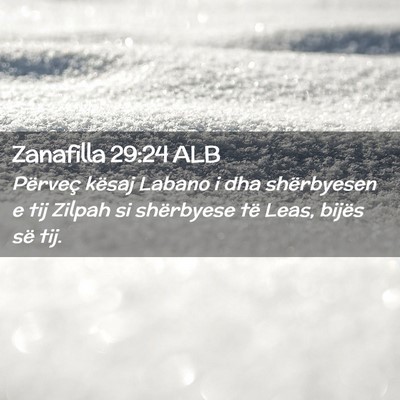 Picture 02 - Zanafilla 29:24 ALB - Përveç kësaj Labano i dha shërbyesen e tij - Bible Verse Picture