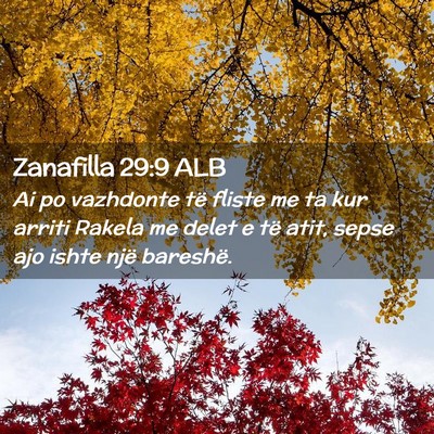 Picture 02 - Zanafilla 29:9 ALB - Ai po vazhdonte të fliste me ta kur arriti - Bible Verse Picture