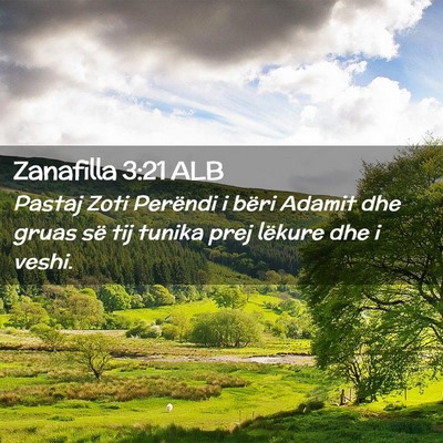 Picture 02 - Zanafilla 3:21 ALB - Pastaj Zoti Perëndi i bëri Adamit dhe gruas së - Bible Verse Picture