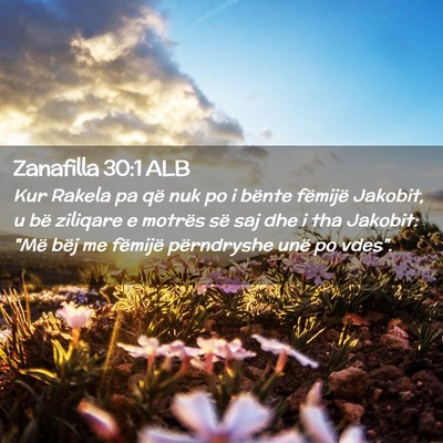 Picture 02 - Zanafilla 30:1 ALB - Kur Rakela pa që nuk po i bënte fëmijë - Bible Verse Picture
