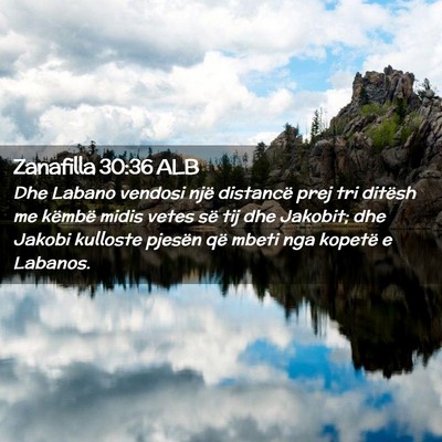 Picture 02 - Zanafilla 30:36 ALB - Dhe Labano vendosi një distancë prej tri - Bible Verse Picture