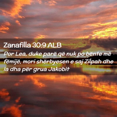 Picture 02 - Zanafilla 30:9 ALB - Por Lea, duke parë që nuk po bënte më - Bible Verse Picture