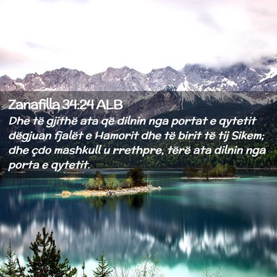Picture 02 - Zanafilla 34:24 ALB - Dhe të gjithë ata që dilnin nga portat e - Bible Verse Picture