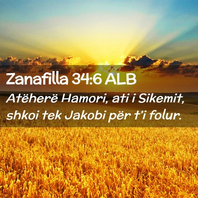 Picture 02 - Zanafilla 34:6 ALB - Atëherë Hamori, ati i Sikemit, shkoi tek Jakobi - Bible Verse Picture