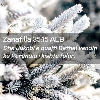 Picture 02 - Zanafilla 35:15 ALB - Dhe Jakobi e quajti Bethel vendin ku Perëndia i - Bible Verse Picture