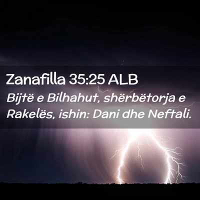 Picture 02 - Zanafilla 35:25 ALB - Bijtë e Bilhahut, shërbëtorja e Rakelës, - Bible Verse Picture