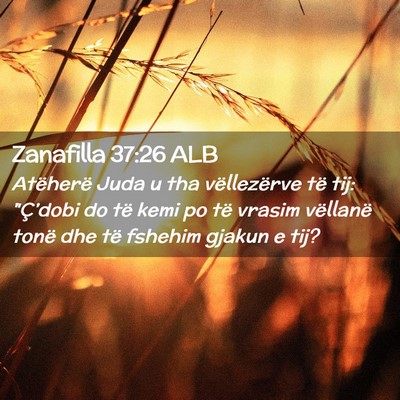 Picture 02 - Zanafilla 37:26 ALB - Atëherë Juda u tha vëllezërve të tij: - Bible Verse Picture