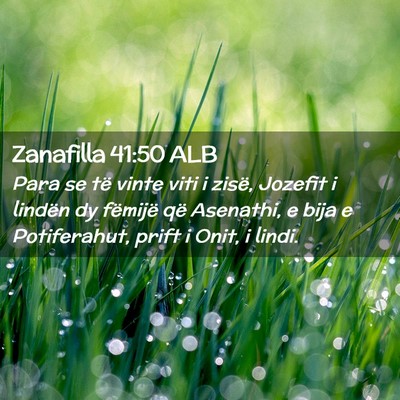 Picture 02 - Zanafilla 41:50 ALB - Para se të vinte viti i zisë, Jozefit i lindën - Bible Verse Picture