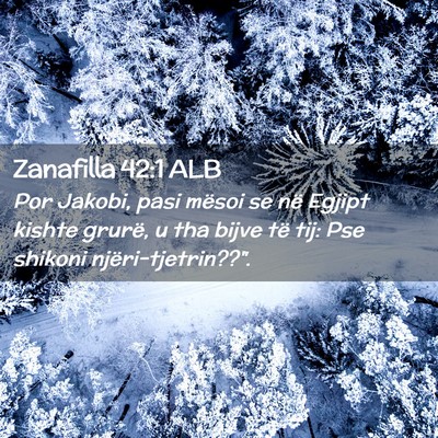 Picture 02 - Zanafilla 42:1 ALB - Por Jakobi, pasi mësoi se në Egjipt kishte - Bible Verse Picture