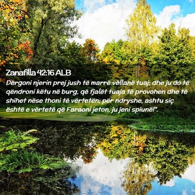 Picture 02 - Zanafilla 42:16 ALB - Dërgoni njerin prej jush të marrë vëllanë - Bible Verse Picture