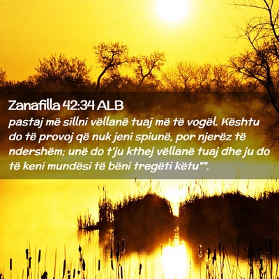 Picture 02 - Zanafilla 42:34 ALB - pastaj më sillni vëllanë tuaj më të vogël. - Bible Verse Picture